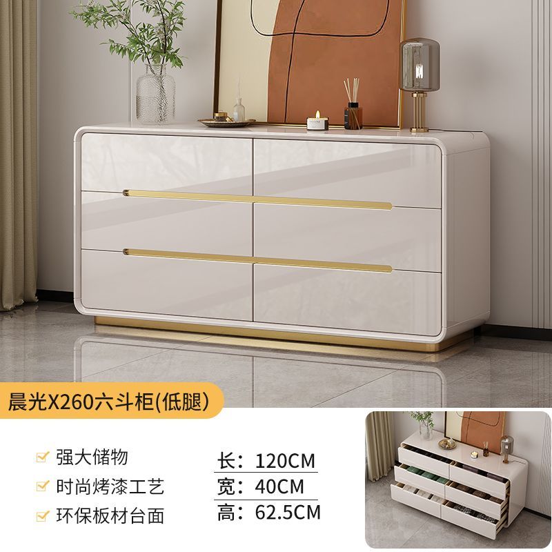 2025新款现代简约卧室梳妆台房间化妆桌斗柜一体靠墙收纳柜储物柜