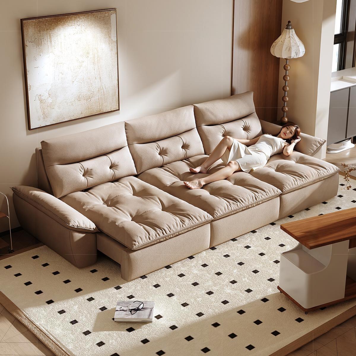 工廠直銷2026新款客廳帆船雲朵沙發客廳電動功能零靠牆布藝沙發牀