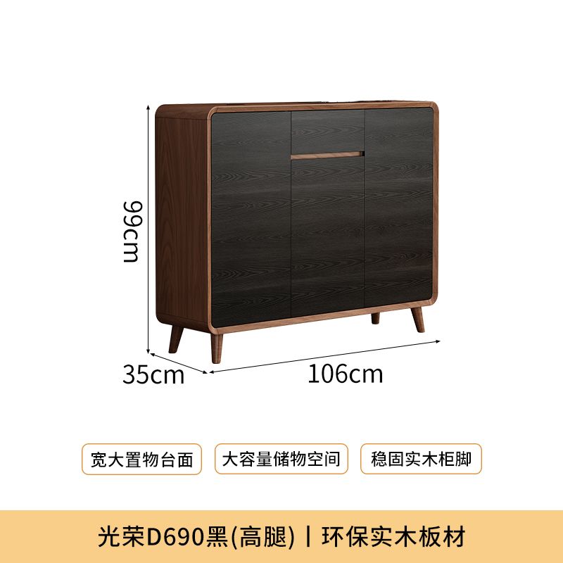 意式簡約實木入戶鞋櫃大容量客廳靠牆一體收納玄關櫃多功能儲物櫃