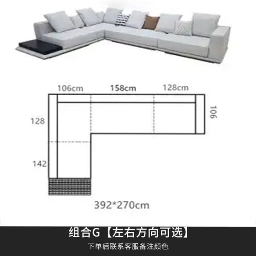 意式極簡布藝棉麻地平線沙發客廳2025新款意式輕奢別墅大戶型沙發