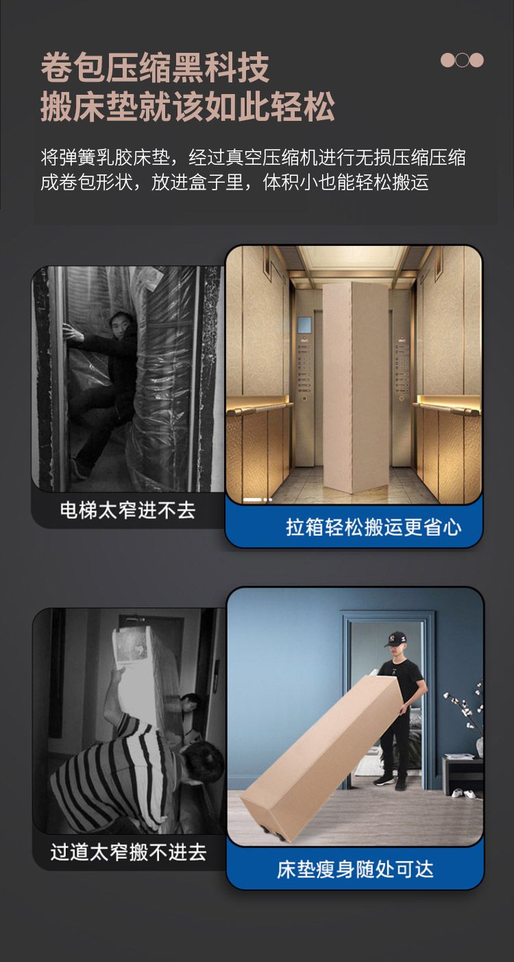 蘇溪海馬牀墊真空壓縮捲包牀墊十大名牌五星級酒店超軟彈簧乳膠席