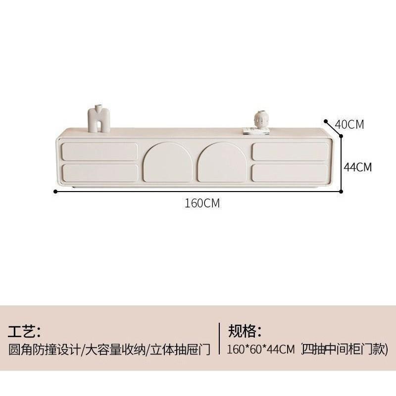 #電視櫃茶几組合油風實木生態板客廳極簡M家用小戶型法式電視機