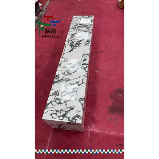 法式寶格麗白巖板電視櫃極簡約現代輕奢超長款地櫃巖板地臺背景櫃