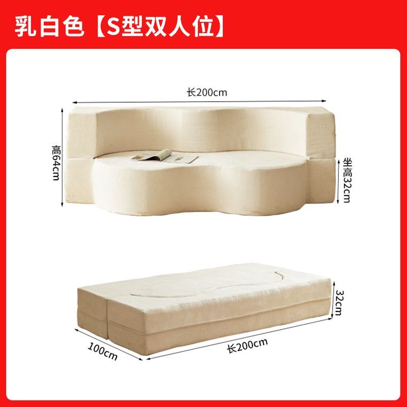 复古沙发沙发床布艺沙发客厅出租屋小户型双人两用拆洗折叠沙发床
