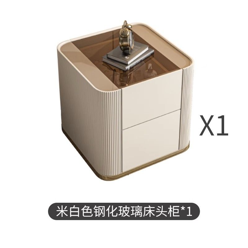 簡約現代輕奢高級感牀頭櫃臥室牀邊櫃小戶型迷你收納一體儲物櫃