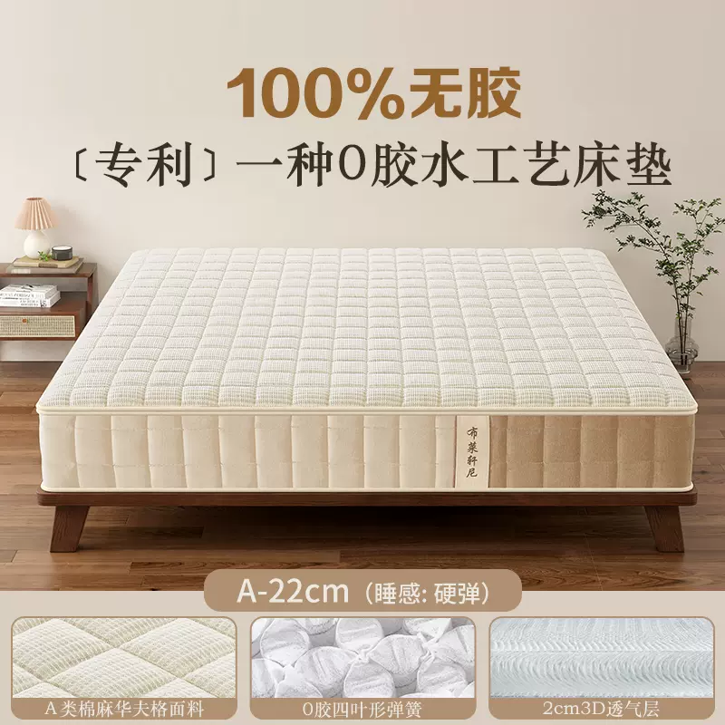 家用軟墊牀墊1.8m記憶綿席夢思壓縮捲包獨立彈簧護脊乳膠牀墊批發