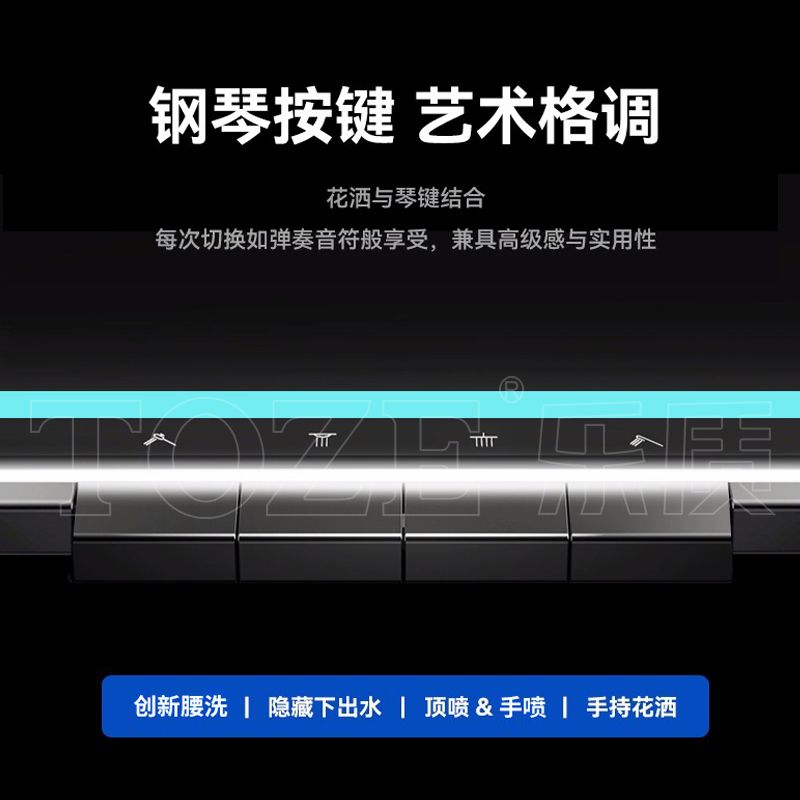 日本樂質淋浴花灑奶白恆溫套裝家用背噴增壓沐浴室大頂噴數顯花灑