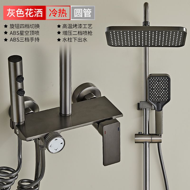 九I枚I王增壓淋浴花灑噴頭頂噴加壓浴室淋雨家用沐浴蓮蓬洗澡套裝