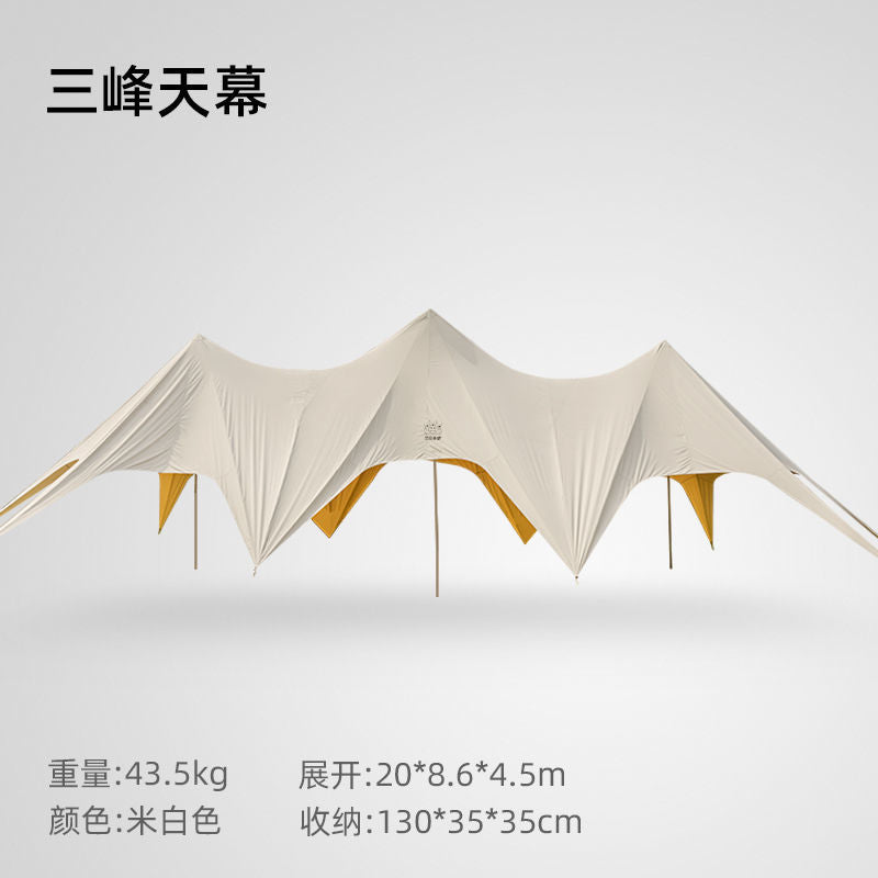 三只小驴超大云顶户外八爪鱼帐篷露营帐加厚防雨防晒遮阳棚大凉棚
