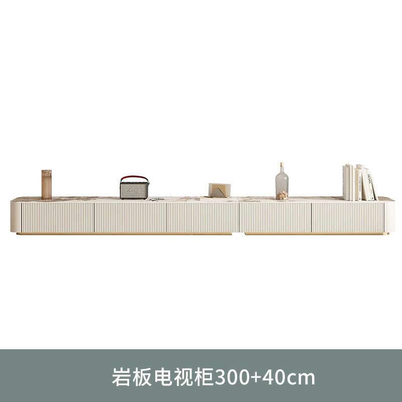 巖板茶几電視櫃組合輕奢現代簡約意式大小戶型客廳烤漆電視機地櫃