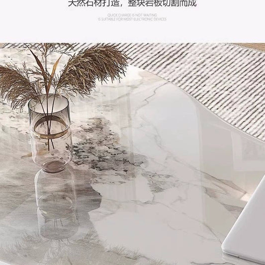 巖板電腦桌一體醫美接待諮詢桌椅家用高檔面診桌美容院辦公桌