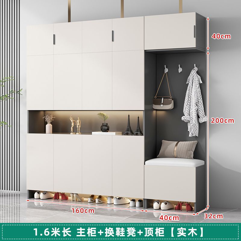 實木入戶鞋櫃玄關櫃家用門口儲物櫃樓道走廊大容量一體靠牆收納櫃