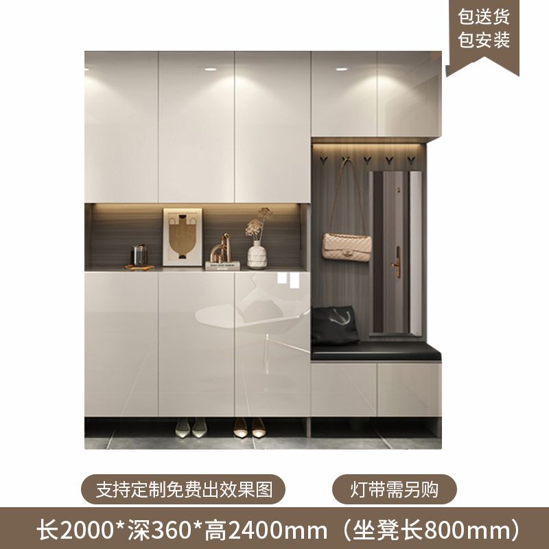 定製入戶玄關鞋櫃家用門口新款輕奢客廳隔斷櫃大容量多層儲物櫃