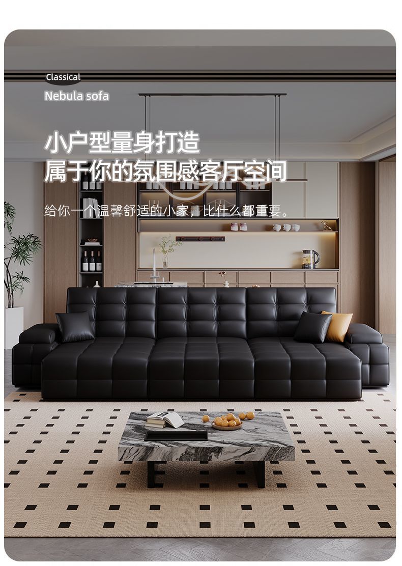 歐簡奢勞倫斯電動沙發牀家用大小戶型客廳牛皮沙發伸縮功能沙發