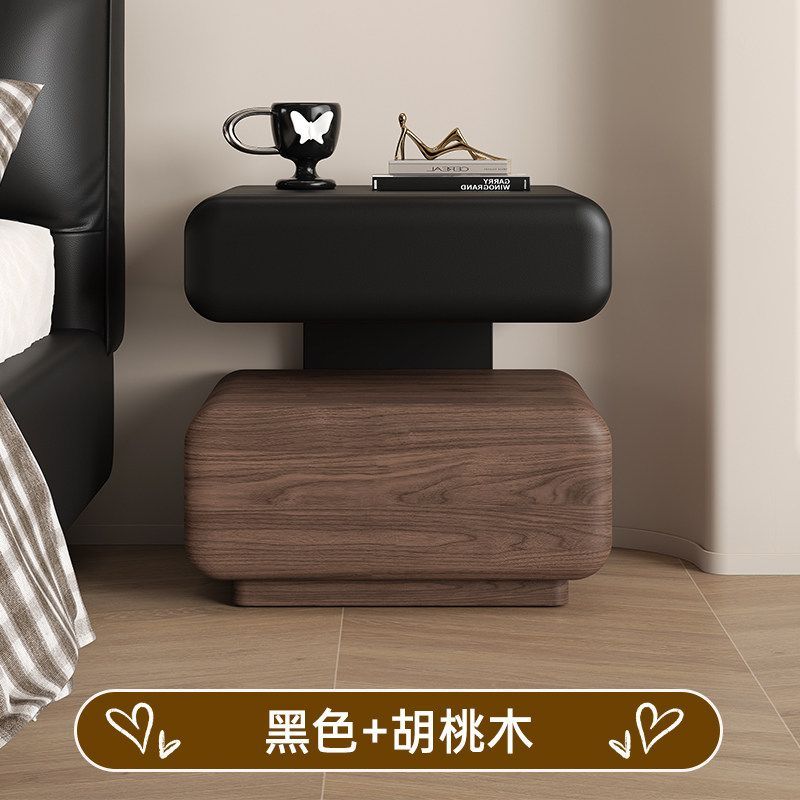 2025新款輕奢高級感實木牀頭櫃臥室家用小衆設計感創意懸浮牀邊櫃