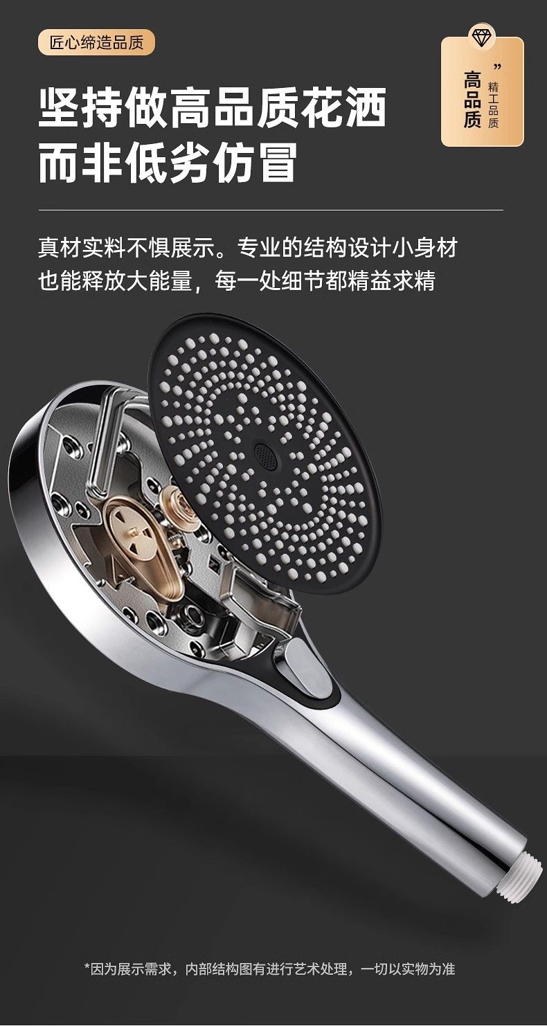 太陽雨增壓花灑噴頭淋浴超強加壓大出水量洗澡大面板噴淋蓮蓬頭