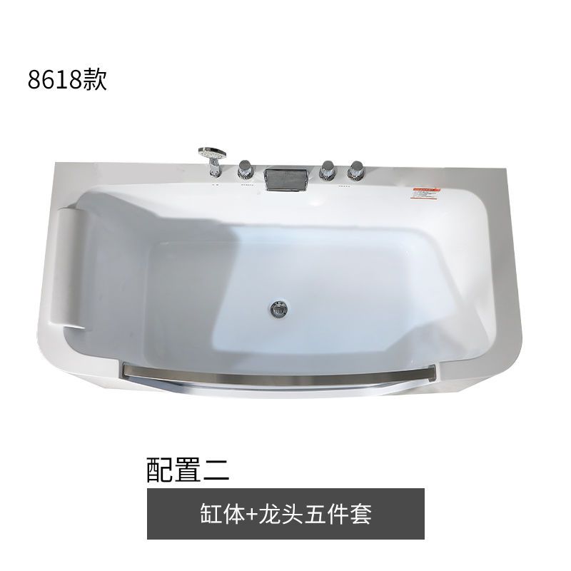 冲浪按摩浴缸家用独立式亚克力小户型智能恒温浴池七彩灯光卫生间