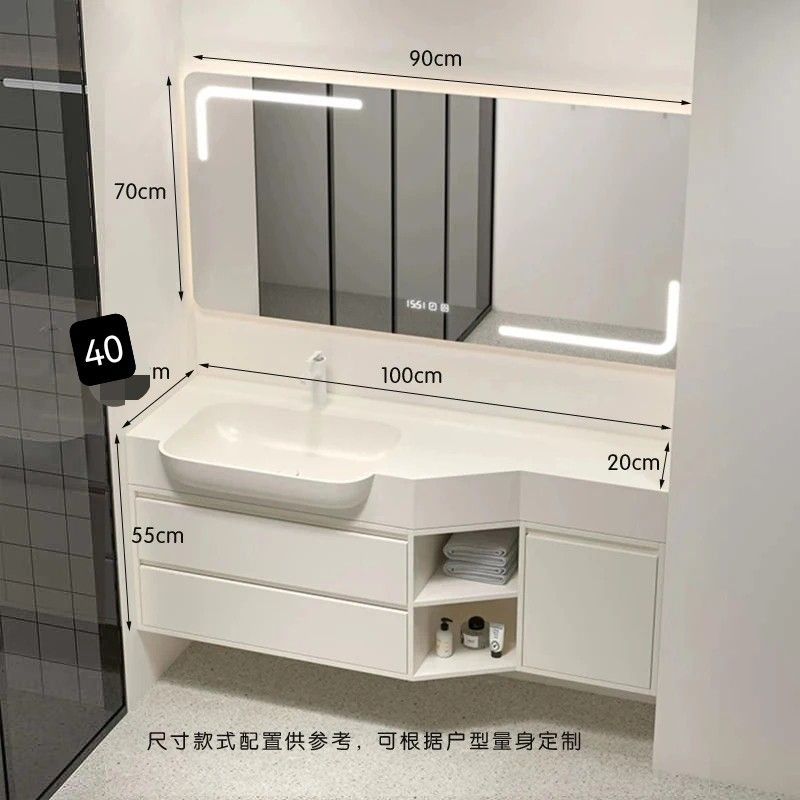 可麗耐一體大肚盆洗漱異形洗手洗手盆組合衛生間洗臉盆浴室櫃
