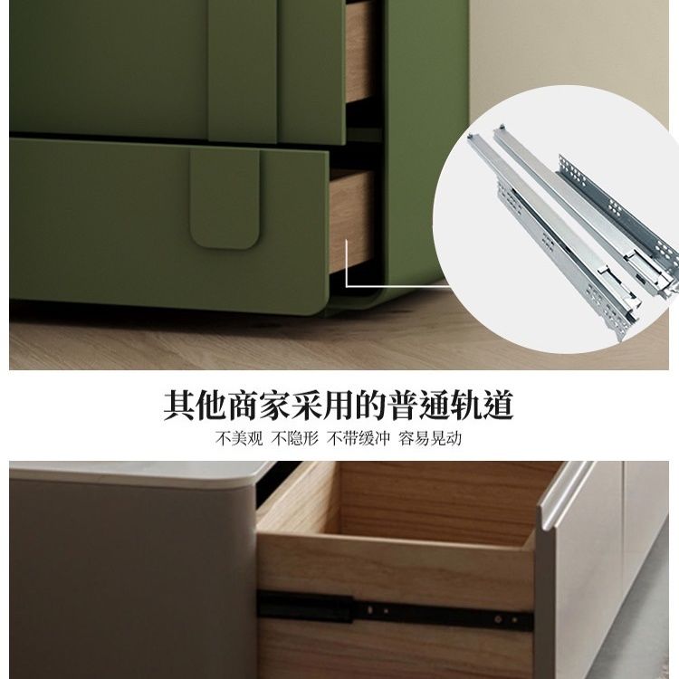 奶油風現代簡約餐邊櫃實木收納櫃廚房櫥櫃子儲物櫃茶水櫃客廳靠牆