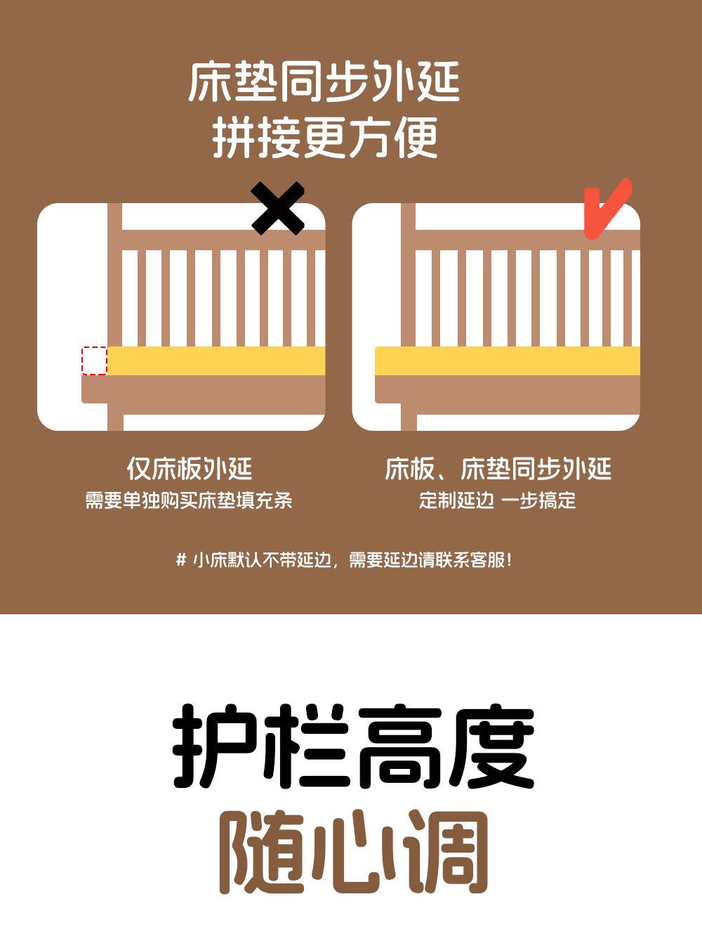 舒程拼接牀嬰兒實木加寬牀櫸木小牀寶寶牀護欄可調高度定製兒童牀