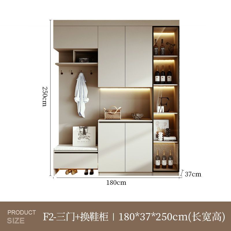 巧幫手輕奢入戶鞋櫃餐邊櫃一體靠牆簡約現代進門酒櫃玄關櫃客廳