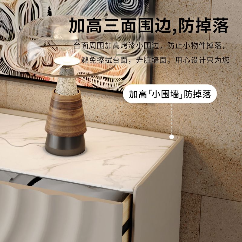 意式八斗柜法式极简床尾收纳柜现代简约客厅五六斗边柜实木抽屉
