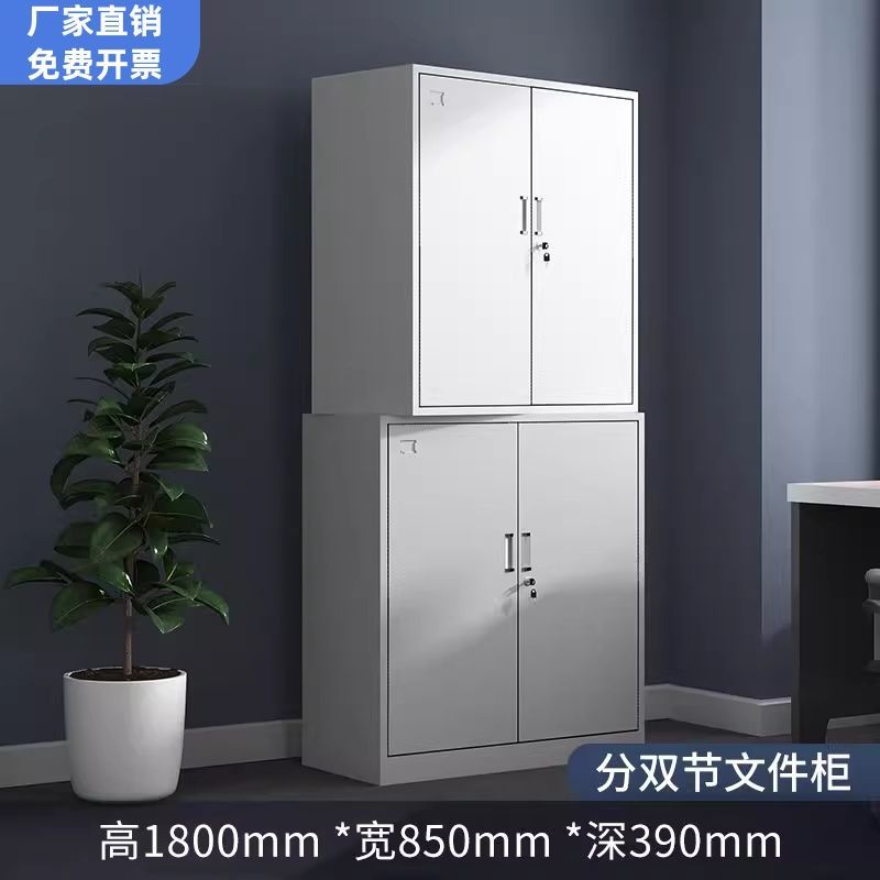 钢制文件柜铁皮柜子办公室资料柜凭证柜档案柜收纳书柜带锁储物柜