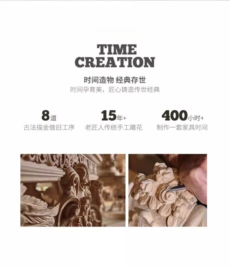 法式复古实木玄关柜客厅装饰收纳柜美式多功能储物鞋柜彩绘餐边柜