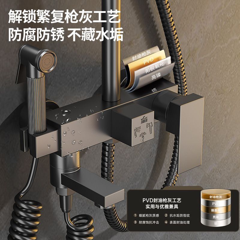 心力花灑淋浴花灑套裝家用衛浴增壓頂噴花灑洗澡增壓通用噴頭整套