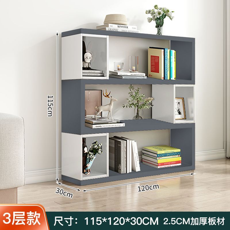 多层置物架创意客厅家用办公书柜落地简约书架自由组合隔断展示柜