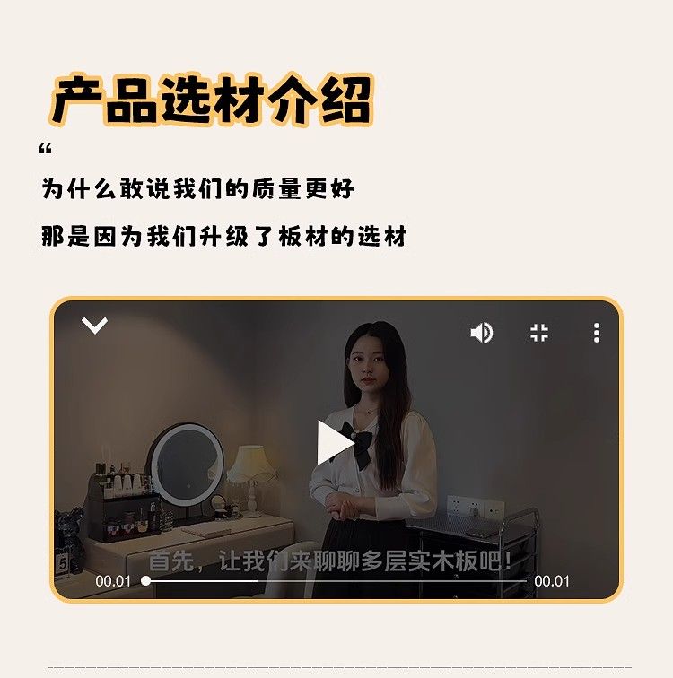 2023新款輕奢梳妝檯鬥櫃一體臥室實木簡約現代設計師奶油風化妝桌