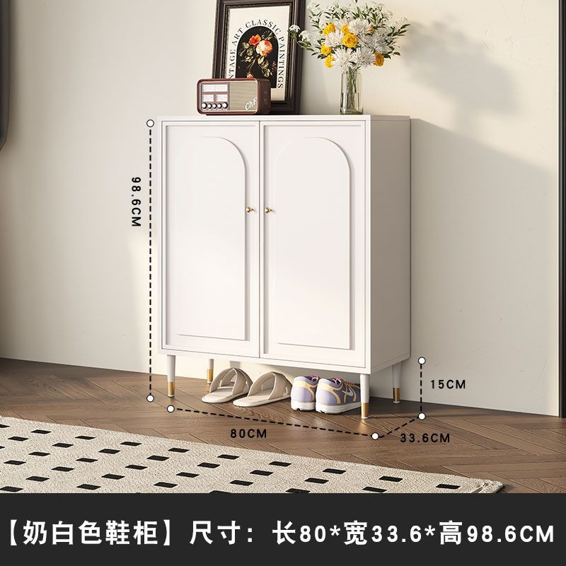 法式現代簡約黑色鞋櫃家用門口大容量入戶玄關一體儲物櫃收納新款