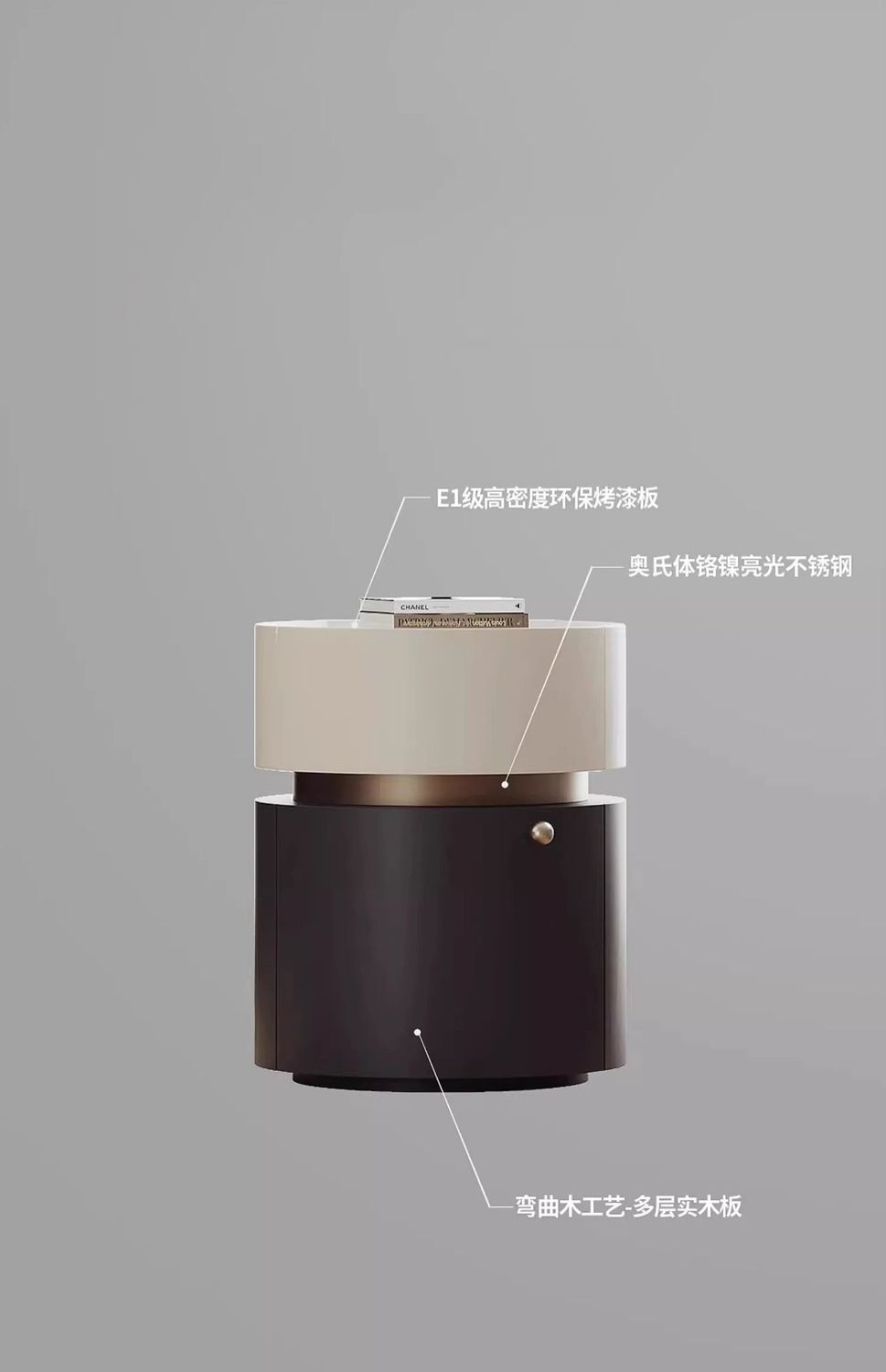 設計師款牀頭櫃奶油風創意櫃意式極簡收納小櫃小戶型沙發邊幾