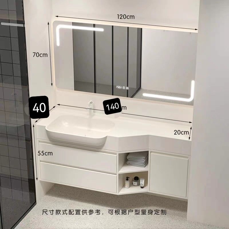 可麗耐一體大肚盆洗漱異形洗手洗手盆組合衛生間洗臉盆浴室櫃