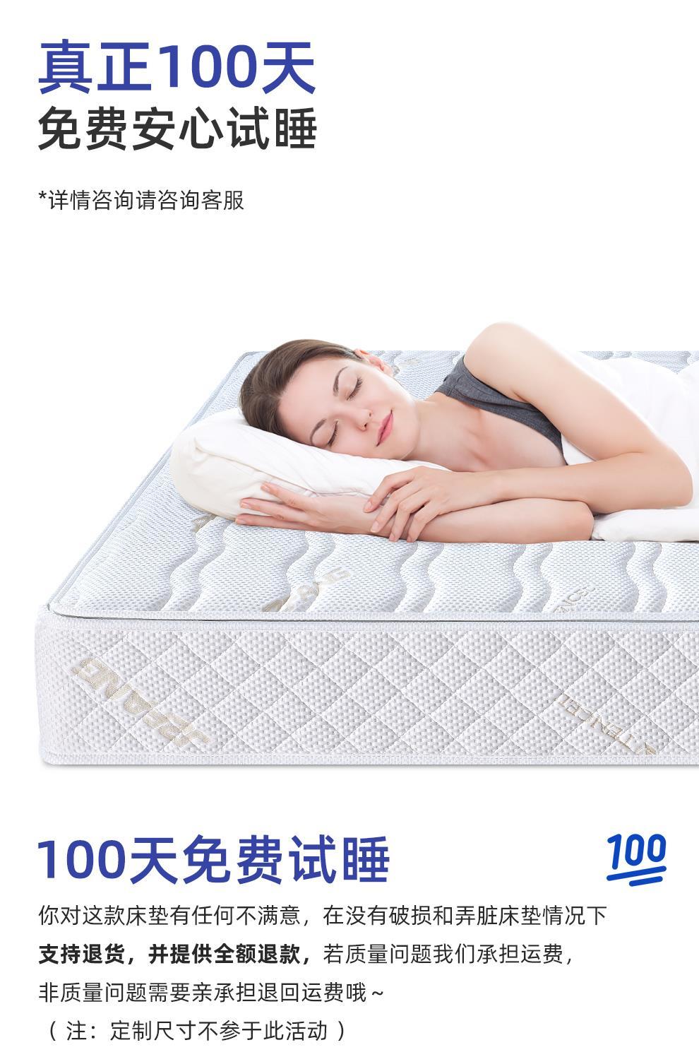 聚棕坊捲包盒子壓縮牀墊獨立彈簧席夢思家用軟墊記憶棉拆洗0膠水