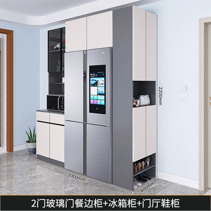 巧幫手餐邊櫃酒櫃一體靠牆高櫃嵌入式冰箱櫃鞋櫃客廳廚房儲物櫃子