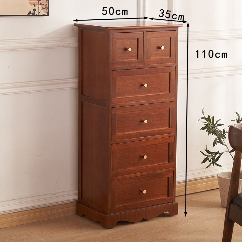 50寬五斗櫃實木牀頭櫃儲物櫃帶鎖中國風客廳臥室收納櫃抽屜式多層