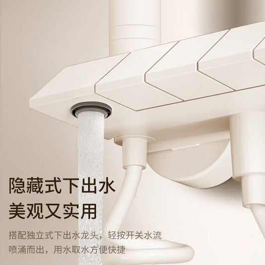 日本樂質花灑套裝恆溫家用智能數顯全銅四檔增壓自潔沐浴花灑全套