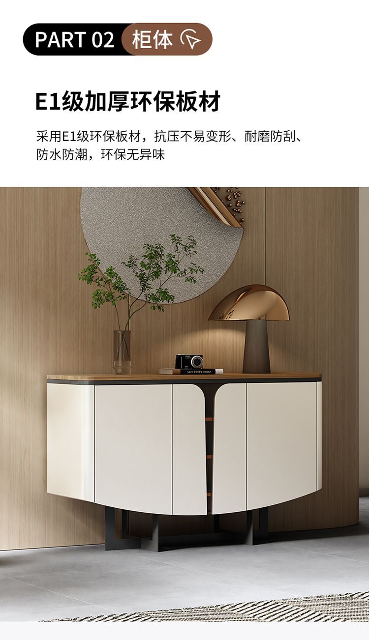 意式輕奢餐邊櫃多層靠牆家用餐廳客廳多層可調節隔板儲物收納櫥櫃