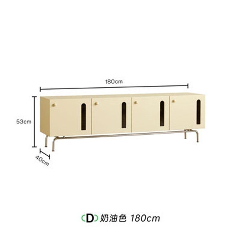北歐實木電視櫃中古現代簡約小戶型客廳復古儲物櫃法式奶油風地櫃