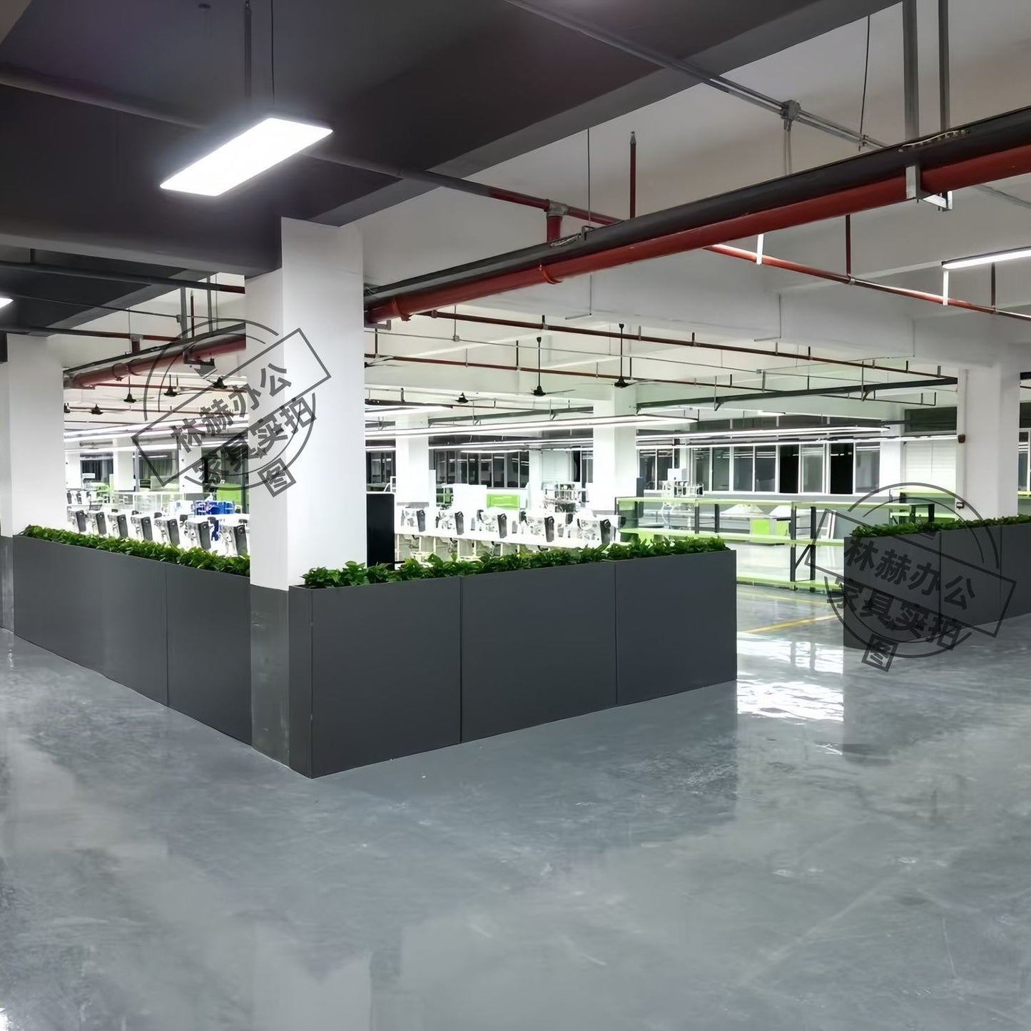 深圳可定做简约现代花槽柜矮柜文件资料柜工厂隔断办公室隔断柜