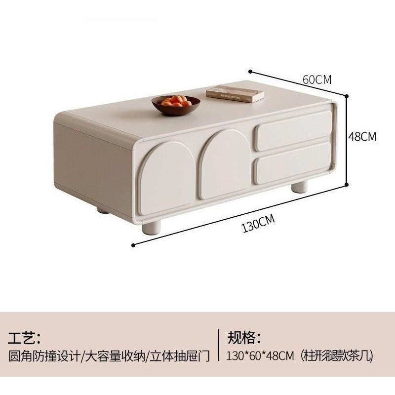 #電視櫃茶几組合油風實木生態板客廳極簡M家用小戶型法式電視機