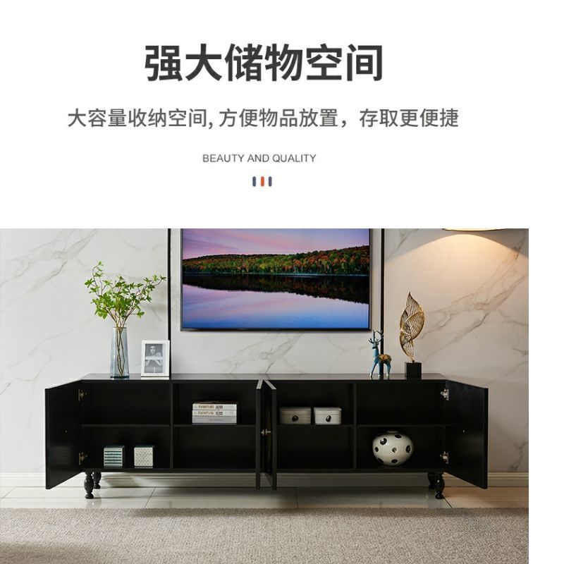 美式復古電視櫃輕奢客廳玄關櫃實木邊櫃現代裝飾櫃