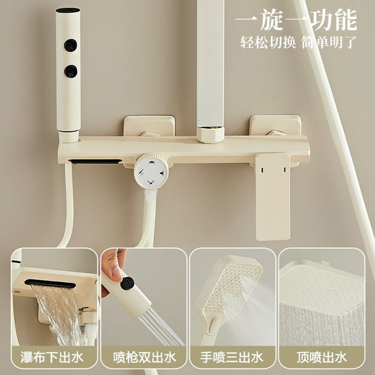 九I枚I王增壓淋浴花灑噴頭頂噴加壓浴室淋雨家用沐浴蓮蓬洗澡套裝