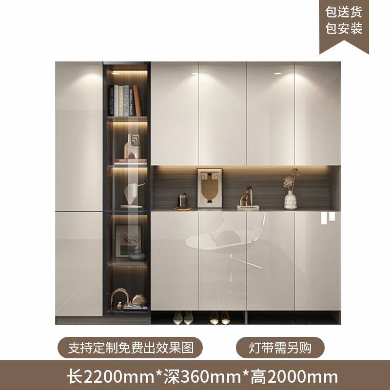 定製入戶玄關鞋櫃家用門口新款輕奢客廳隔斷櫃大容量多層儲物櫃
