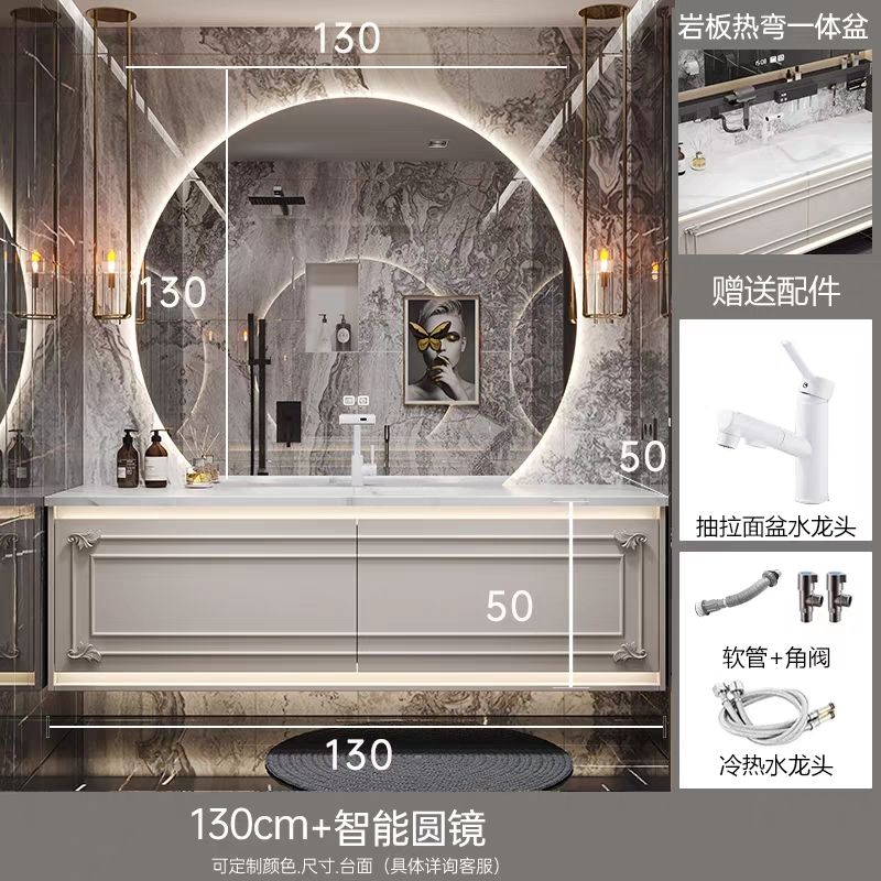 美式衛生間歐式洗臉盆1.8雙人牀現代簡約浴室櫃主臥洗漱組合