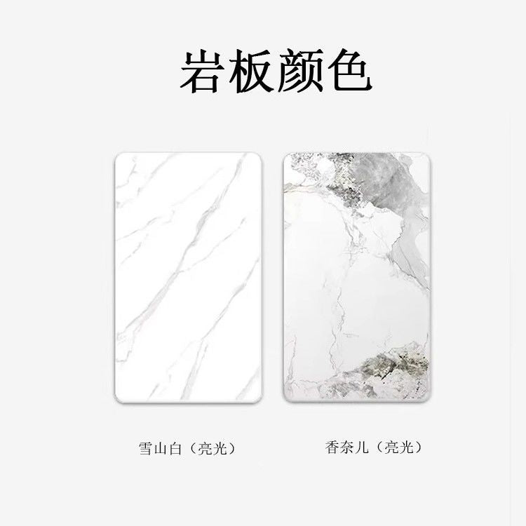 輕奢橢圓形微晶石巖板茶几電視櫃組合簡約現代小戶型茶几客廳家用