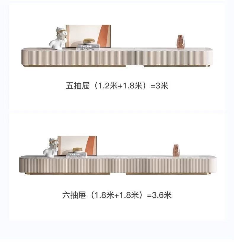 意式輕奢巖板2022新款電視櫃茶几組合現代簡約家用客廳落地櫃茶桌