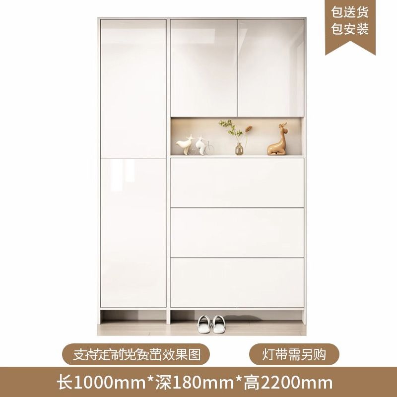 定製超薄款鞋櫃翻鬥18cm家用門口入戶玄關櫃一體高立式門後門廳櫃