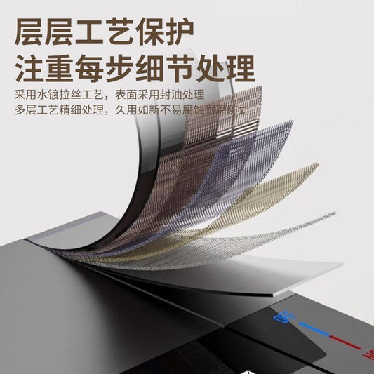 榮事達精銅花灑恆溫家用數顯氛圍燈浴室淋浴增壓衛浴灰色鋼琴噴頭